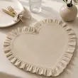 رومیزی و زیربشقابی قلب دورچین دار خاص و شیک