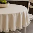 رومیزی لاکچری و خاص لینن نچرال دورتادور تور چین چینی