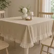 رومیزی لاکچری و خاص لینن نچرال دورتادور تور چین چینی