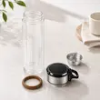 فلاسک دوجداره دمنوش ساز پیرکس ۳۰۰ میلی لیتری شیک برای نوشیدنی‌های گرم و سرد