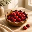 کاسه چوبی پذیرایی دکوراتیو طرح تاج