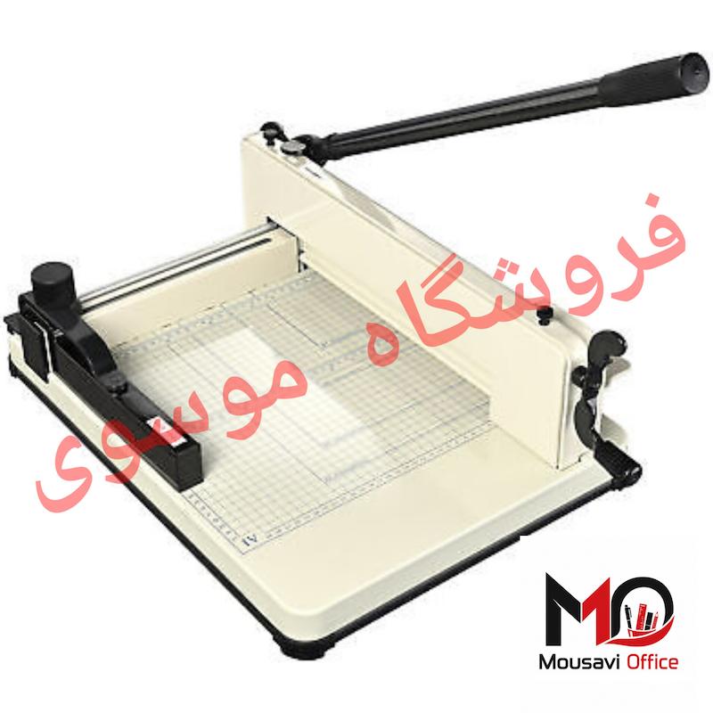 دستگاه برش کاغذ، گیوتین کاغذ سایز A4 مدل 858 (فلکه ای) "آکبند" 