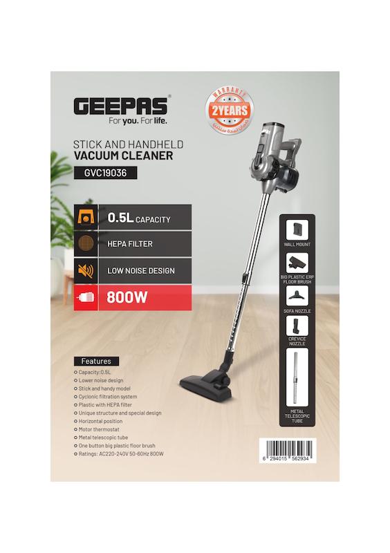 جارو برقی عصایی جیپاس مدل GVC19036