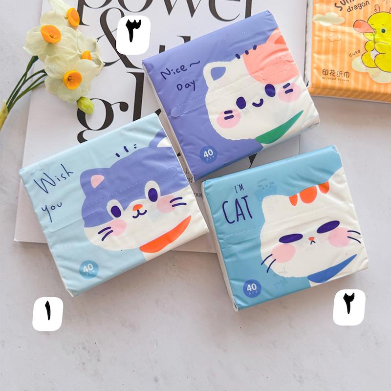 دستمال کاغذی جیبی طرحدار پیشی 