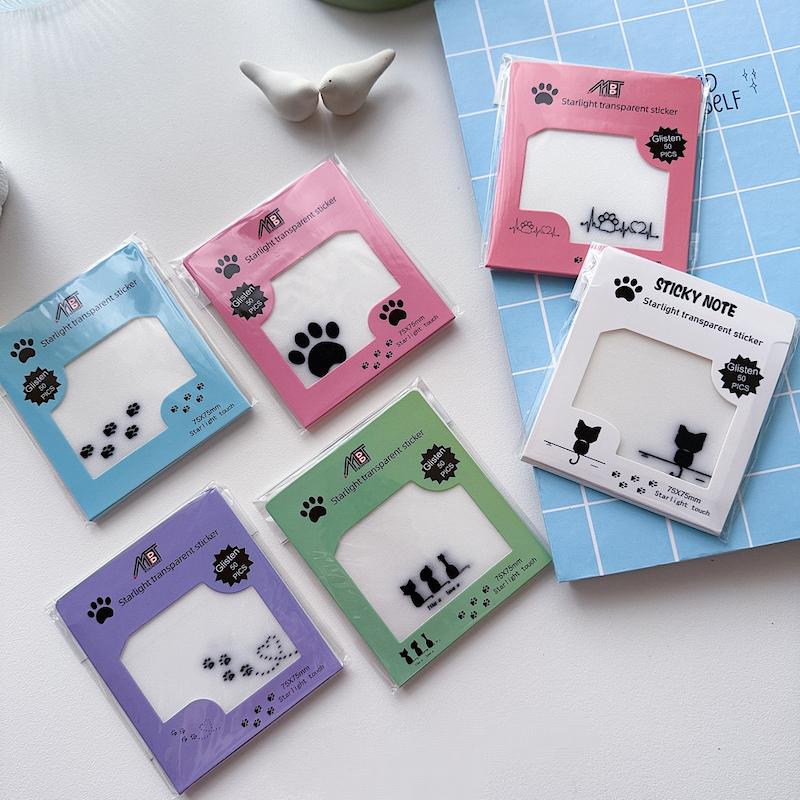 استیک نوت شاین دار شفاف پنجه گربه 