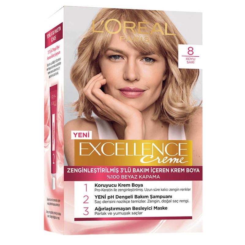 کیت رنگ موی لورال پاریس مدل Excellence شماره 8