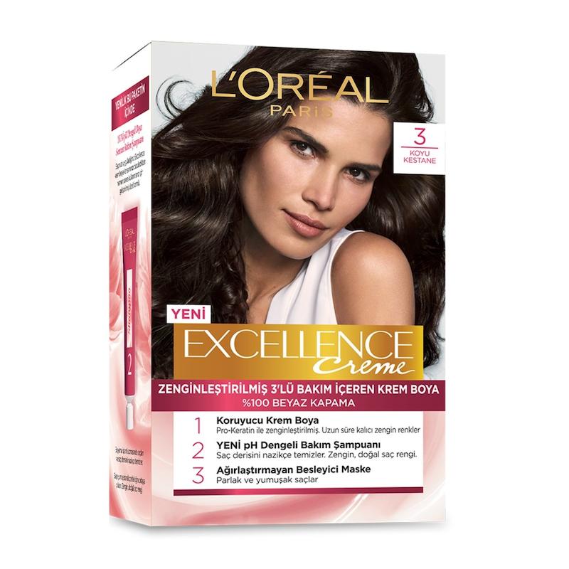 کیت رنگ موی لورال پاریس مدل Excellence شماره 3