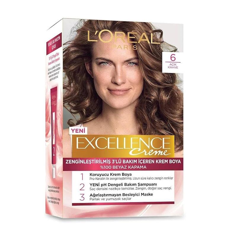 کیت رنگ موی لورال پاریس مدل Excellence شماره 6