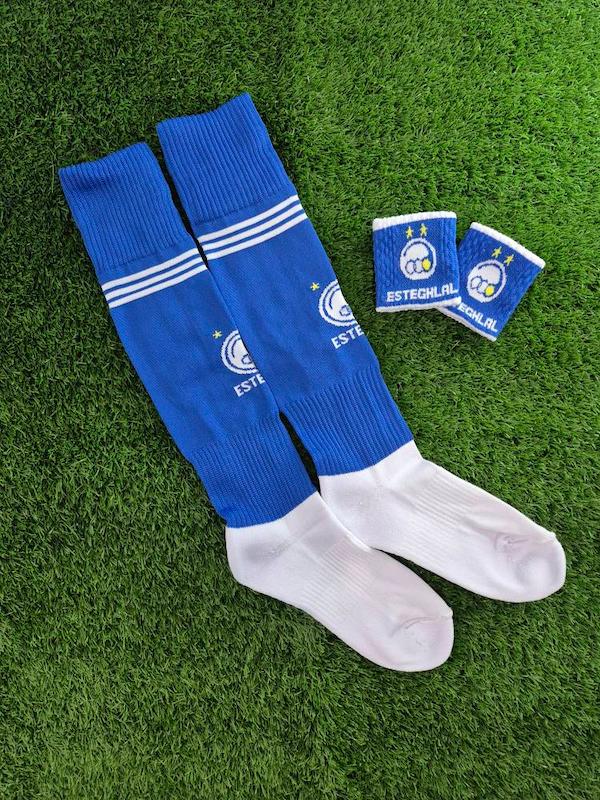 ست جوراب و مچ بند پسرانه ( استقلال )