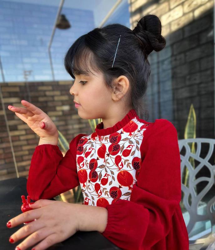 پیراهن دخترانه یلدایی