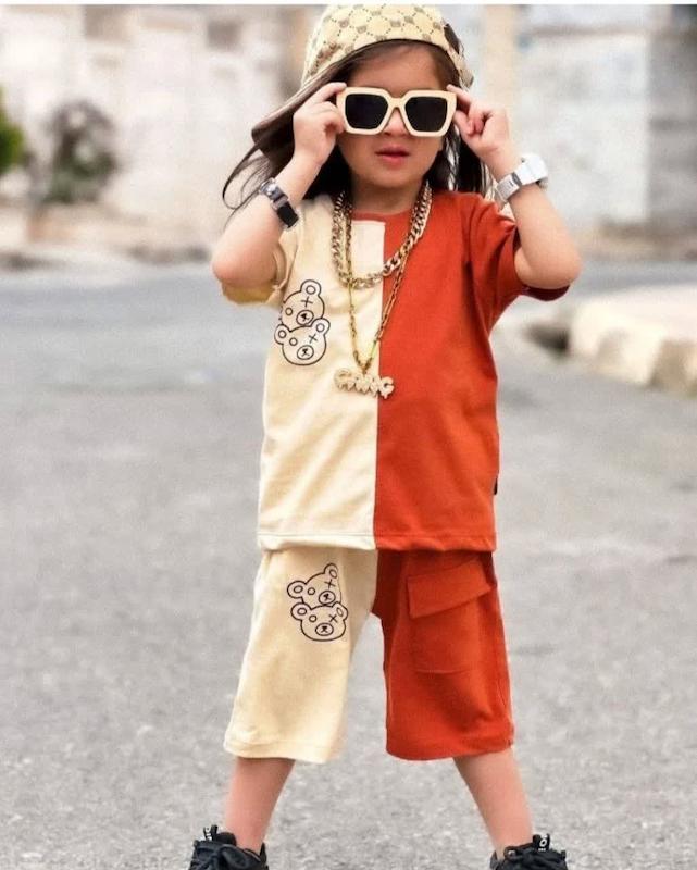 لباس پسرانه تیشرت شلوارک اسپرت تدی