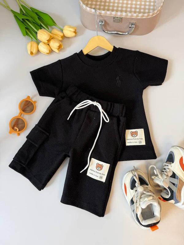 لباس پسرانه تیشرت شلوارک حصیری، اسپرت 1 تا 15 سال