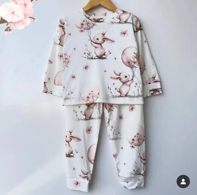 بلوز شلوار خونگی دخترانه طرح خرگوش 1 تا 6 سال