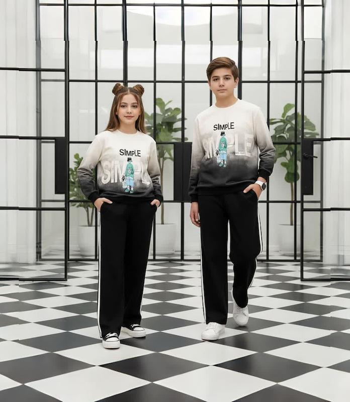 بلوز و شلوار اسپرت خواهر و برادری 8 تا 15 سال