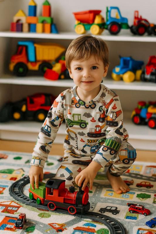 بلوز شلوار خونگی پسرانه طرح ماشین 1 تا 6 سال