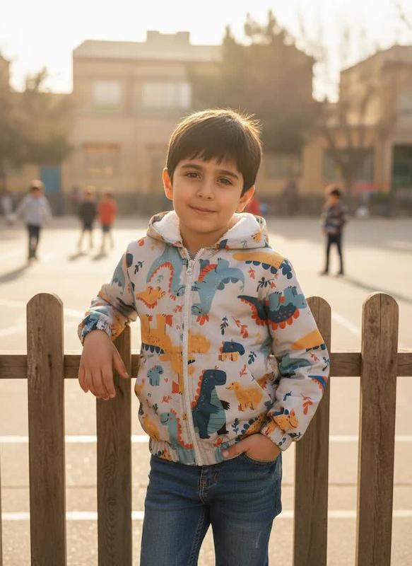 سویشرت پسرانه شمعی داخل خز  ۲ تا ۷ سال