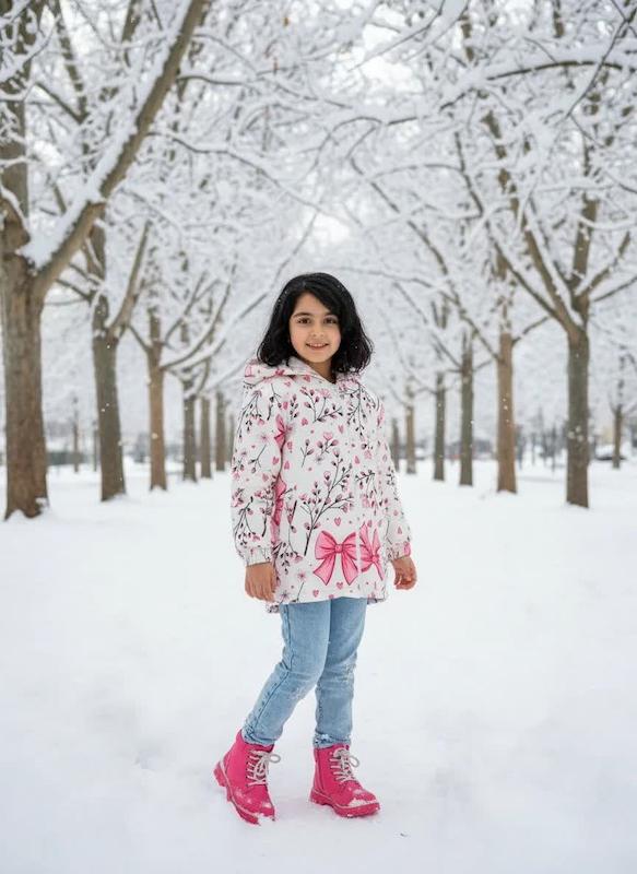 سویشرت دخترانه طرح پاپیون ۲ تا ۹ سال