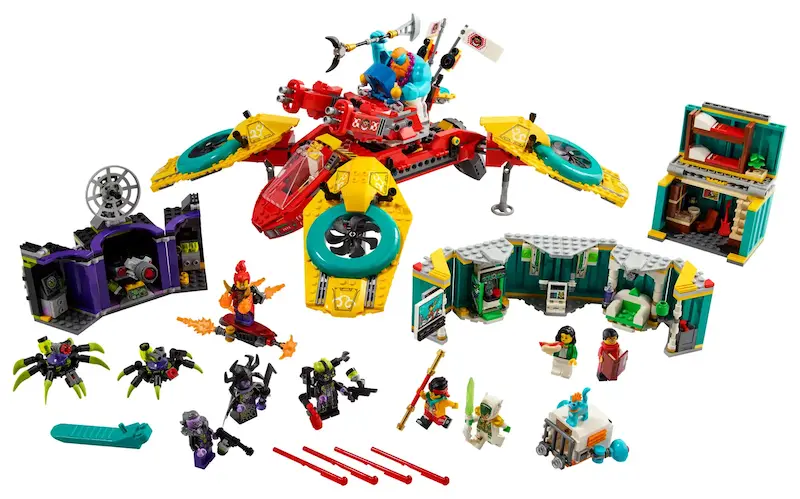 لگو پهپاد هلیکوپتری تیم مانکی‌کید Monkie Kid's Team Dronecopter - کد 60046