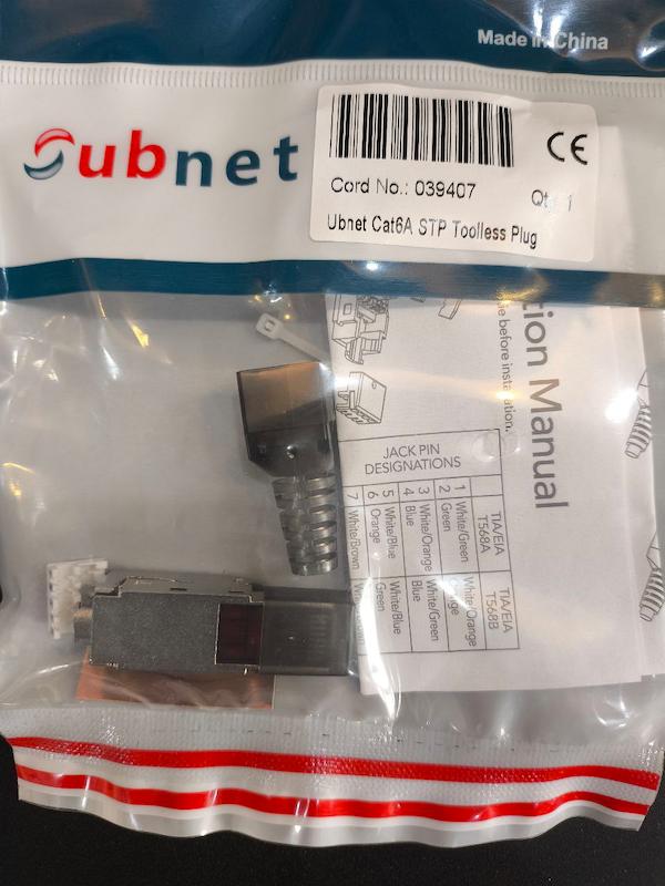 سوکت شبکه بدون ابزار TOOLLESS CAT6 SFTP