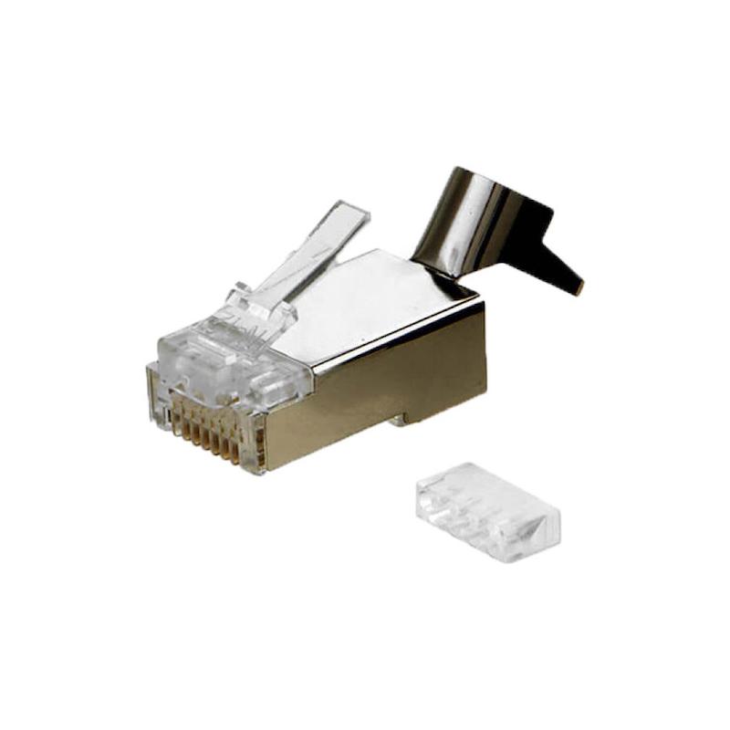سوکت شبکه شیلددار میانگذر شانه دار  CAT6 STP