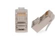 سوکت شبکه شیلددار میانگذر بدون شانه کاسه ای CAT6 SFTP