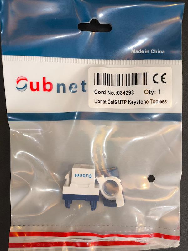 کیستون شبکه پیچی بدون ابزار  CAT6 UTP