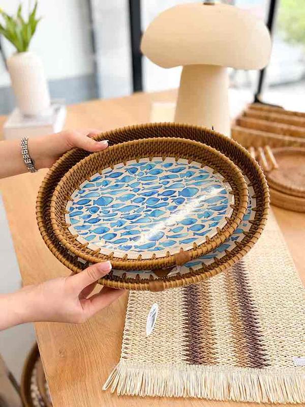 سینی چای ماهی بیضی
