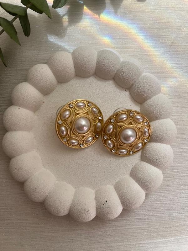 گوشواره دایره ای مرواریدی