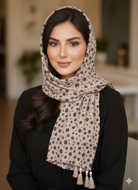 شال برشکا منگوله دار مناسب بهار و تابستان