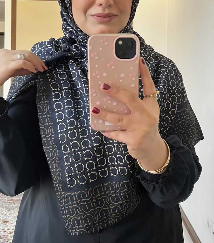 روسری کشمیر دست دوز 