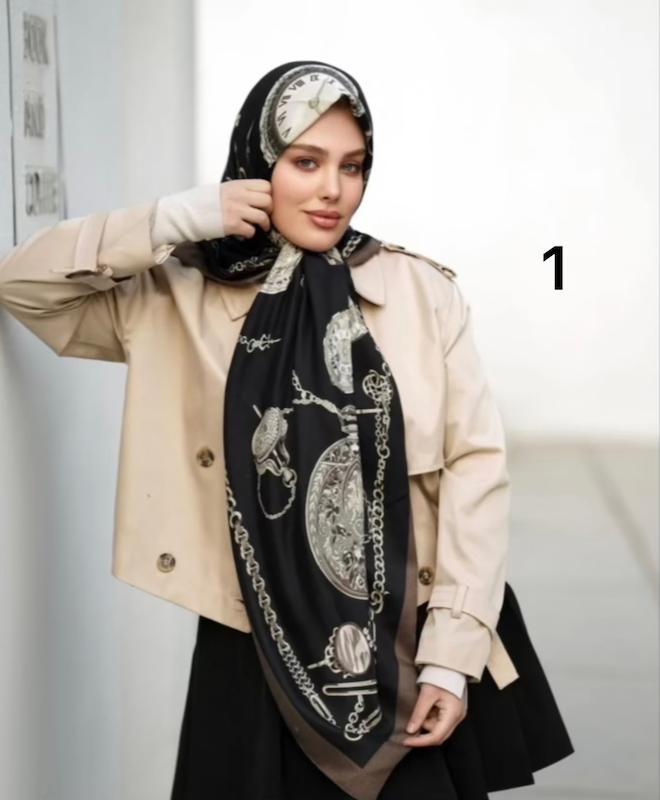 روسری طرح دار مزونی خنک و تابستانی 