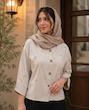 شومیز لینن نچرال گلدوزی