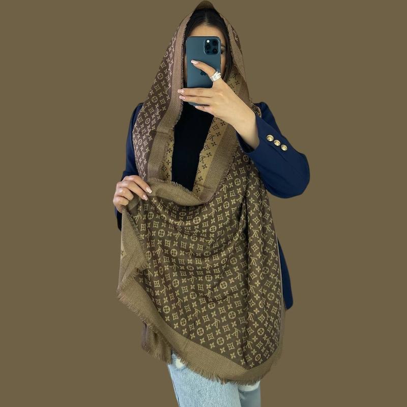 شال نخ کشمیر دوریش وارداتی لویز ویتون کد 008
