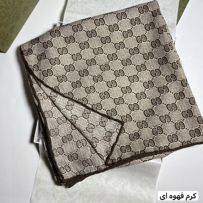 روسری نخ پنبه پاییز و بهاره قواره 140 گوچی کد180