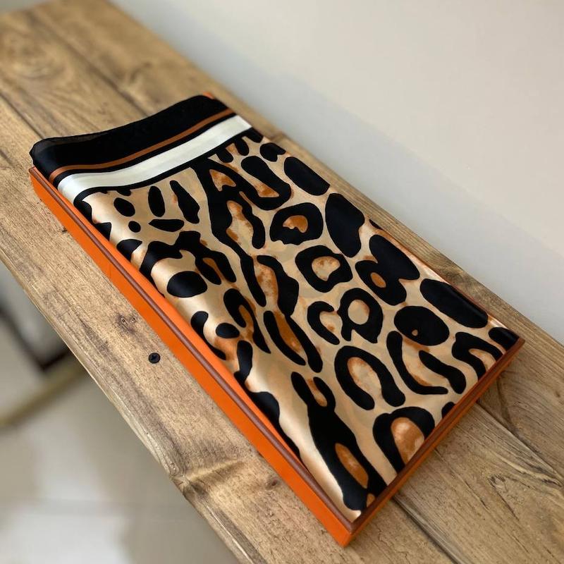 مینی اسکارف تک پلنگی وارداتی کد 224