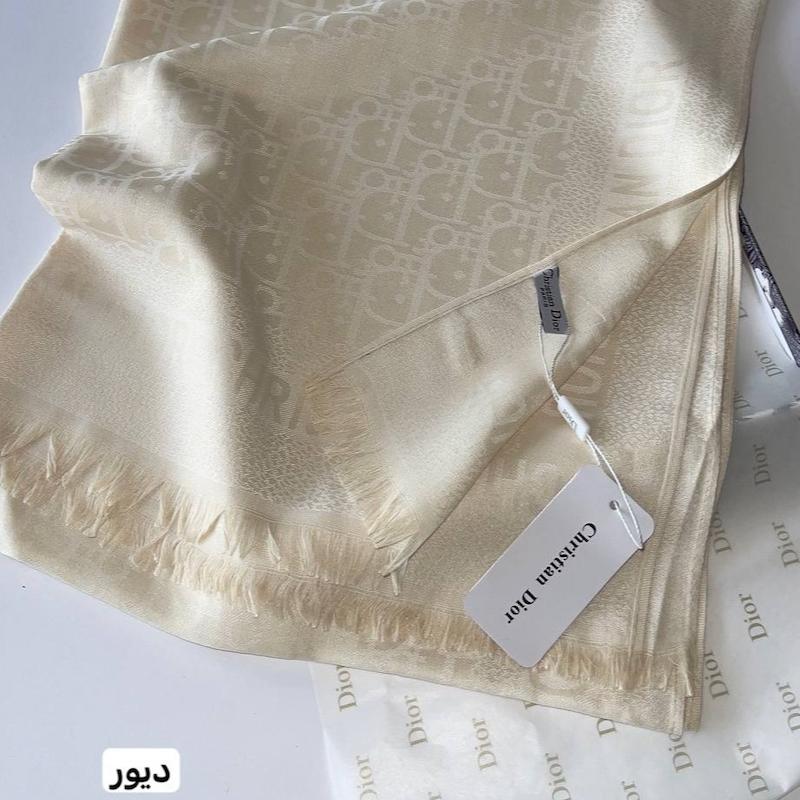 شال نخ کشمیر وارداتی رنگ شیری مارک های مختلف کد 286