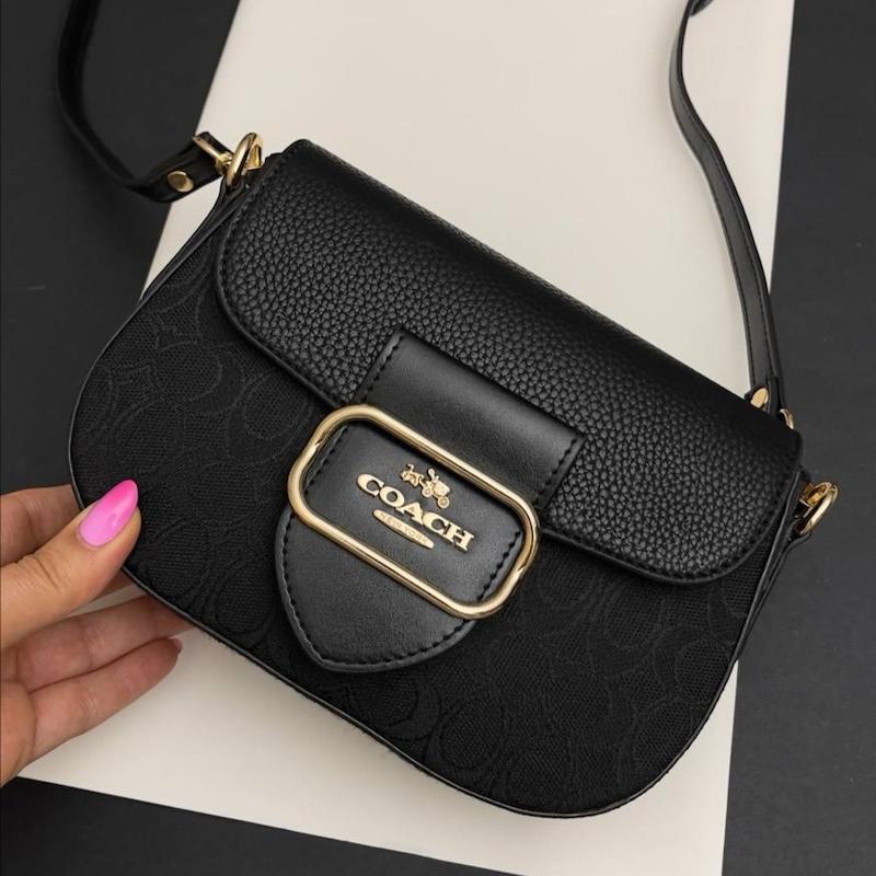 کیف کوچ | Coach  نیم گرد مشکی کد 483