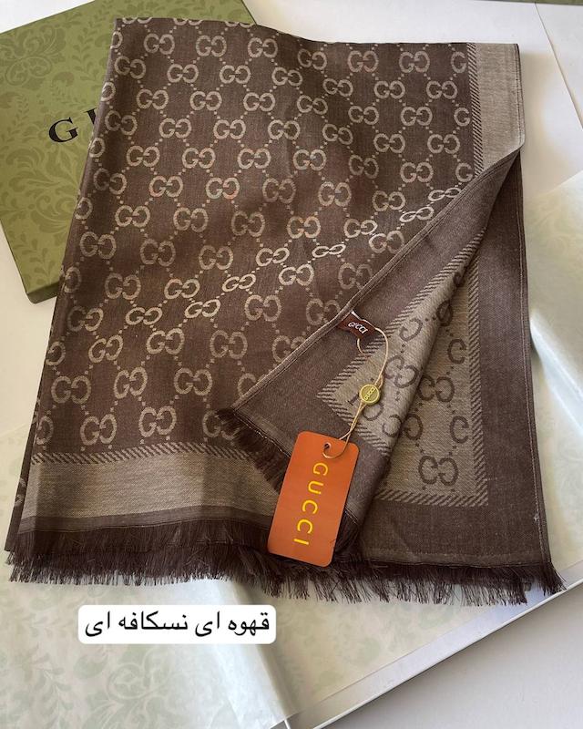 شال نخ کشمیر حاشیه دار کد 009