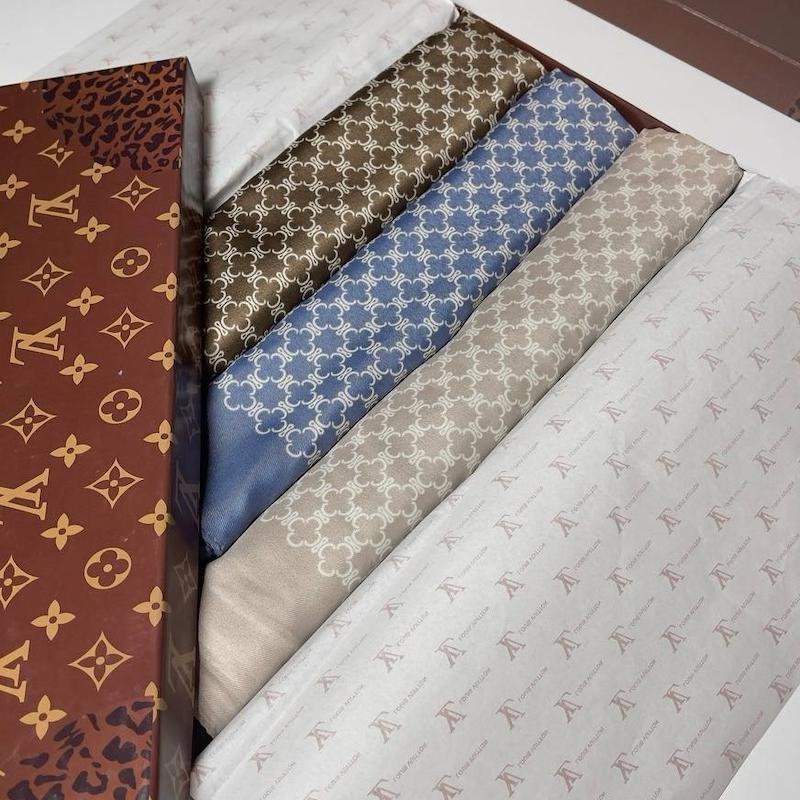 روسری ابریشم توییل قواره 90 وارداتی ال وی کد 049