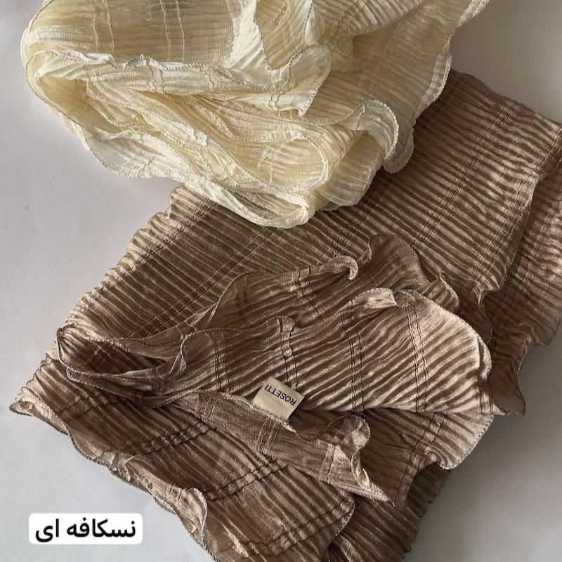 شال پلیسه نخ ابریشم وارداتی کد 062