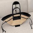 کیف دستی زنانه چرم و حصیر ساحلی کد 830