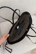 کیف دستی زنانه چرم و حصیر ساحلی کد 830