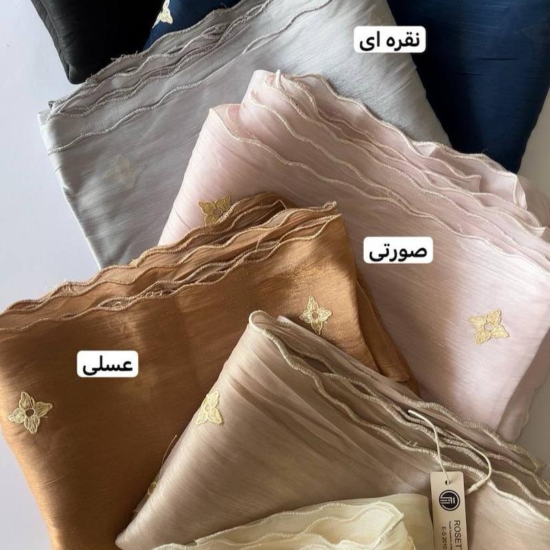 شال حریر خامه دوزی وارداتی ال وی کد 099