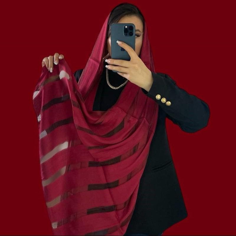 شال  ابریشم میله ای وارداتی کد102