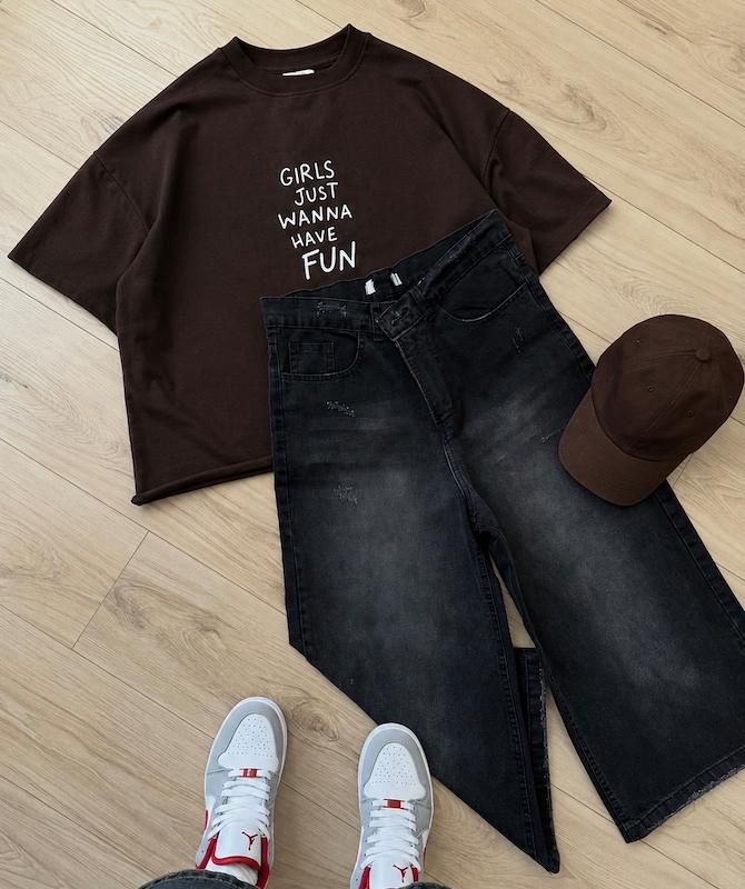 تیشرت باکسی grils