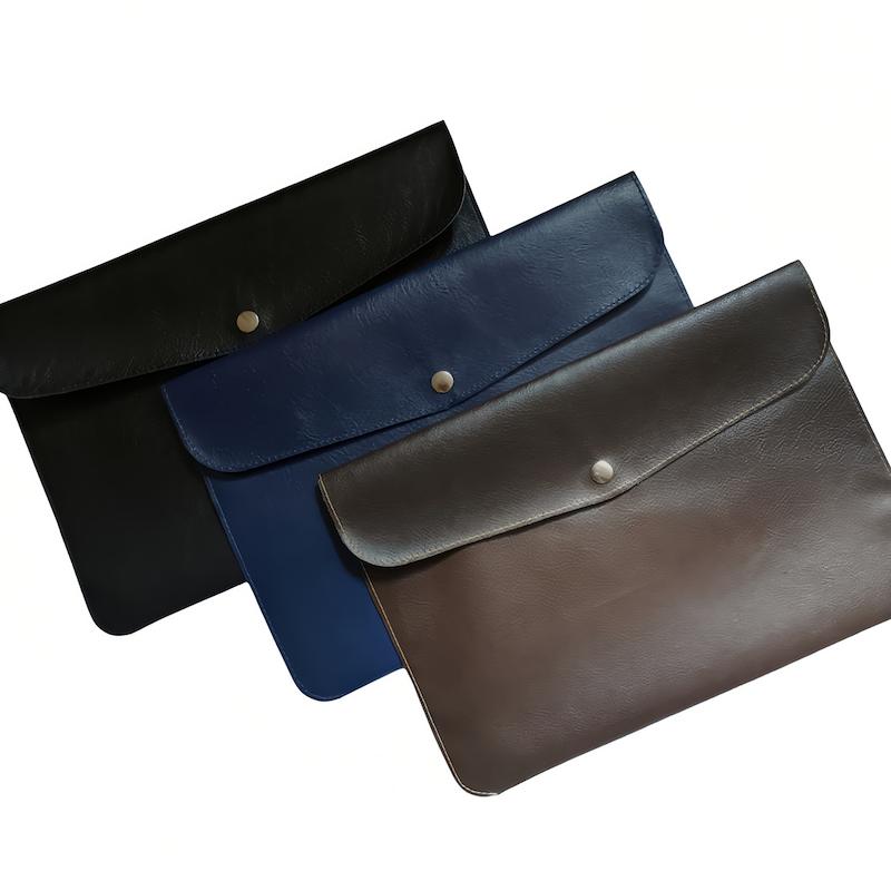  پوشه دکمه دار چرم مناسب هدایای سازمانی تبلیغاتی و نمایشگاهی همایش و سمینار