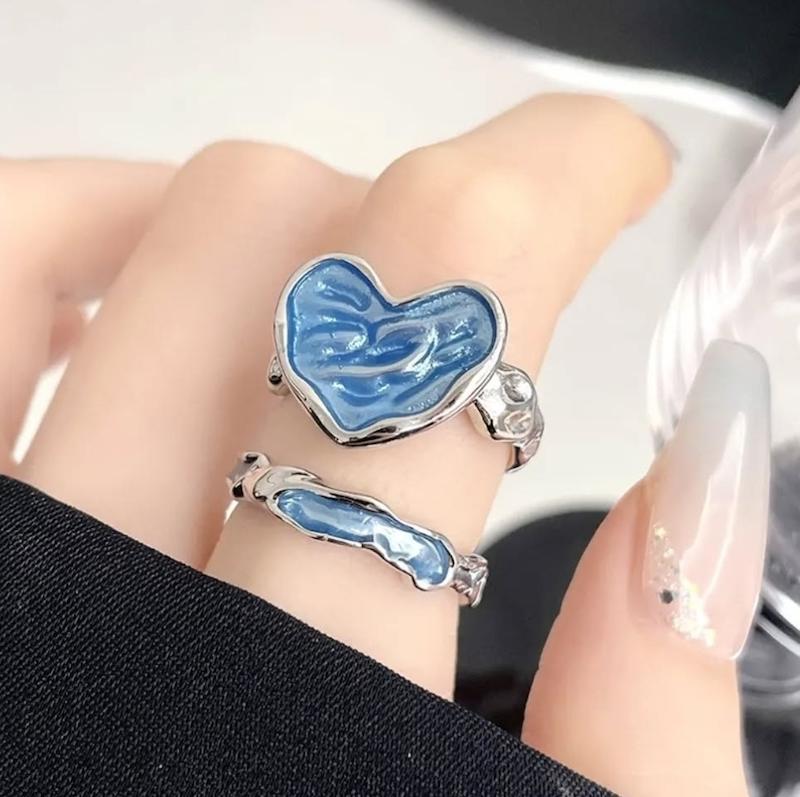 ست دو عددی رینگ بلورین💙