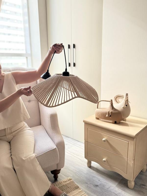 لوستر مکرومه طرح موج 