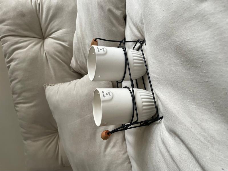 جا قاشقی سرامیکی با استند فلزی