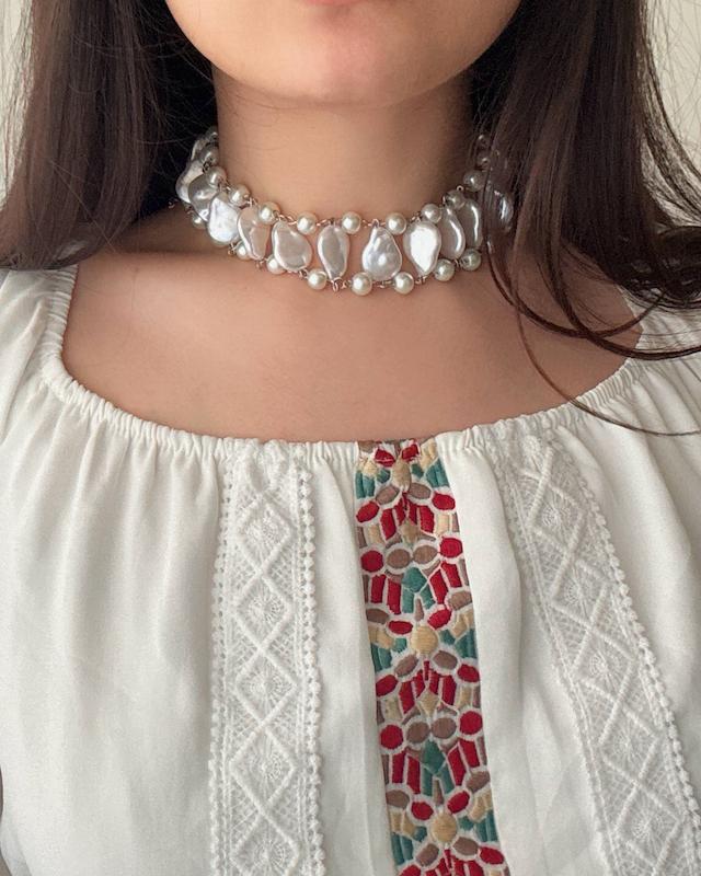 گردنبند مروارید باروک 